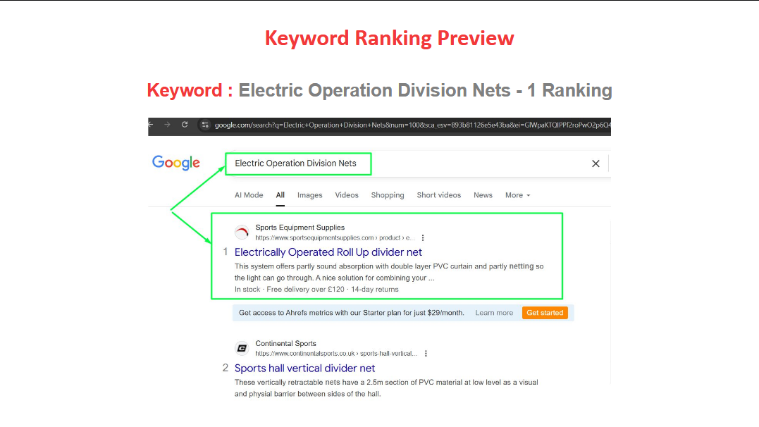 sports equipment supplies portfolio image 2